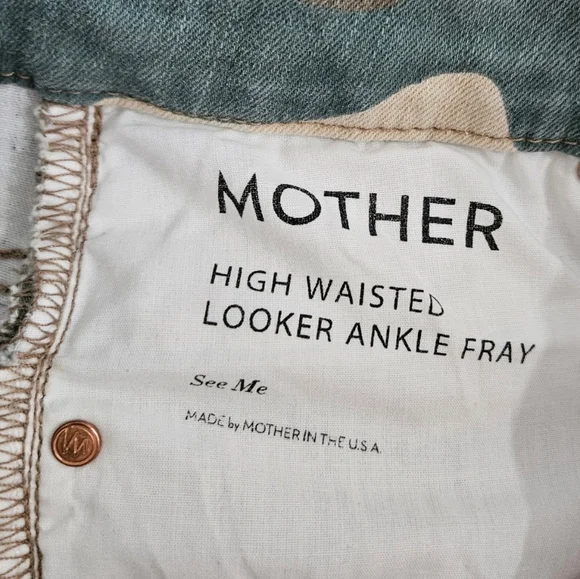 MOTHER Camo High Waisted Looker Ankle Fray - Picture 6 of 12